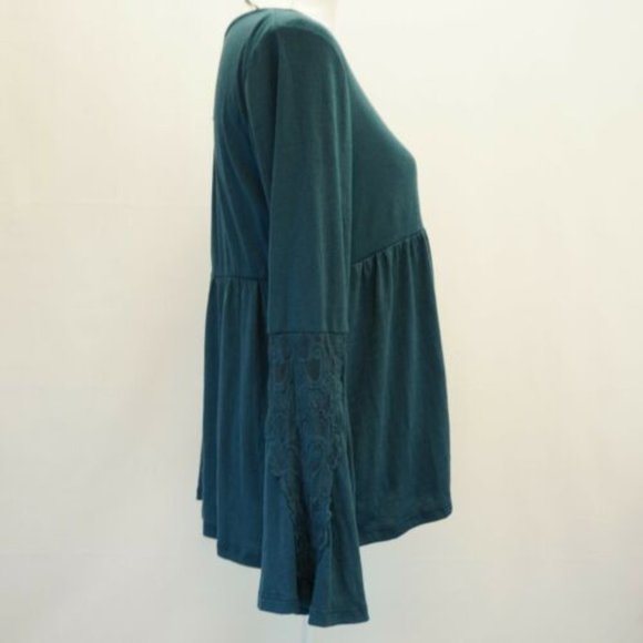 Style & Co Lace-Trim Babydoll Top - Picture 2 of 7